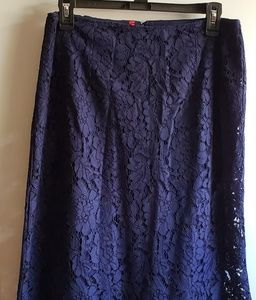 Ruby ribbon discontinued navy lace skirt new